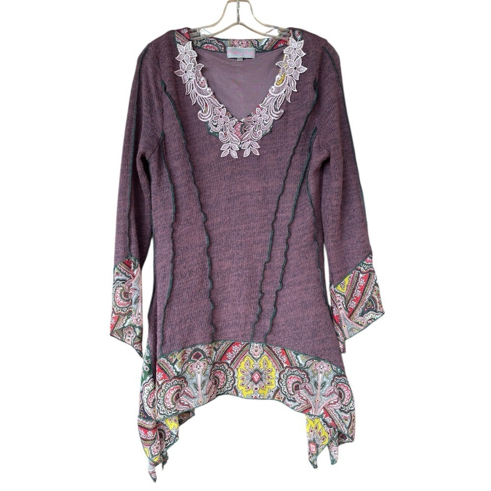 Poetry Angel Boho‎ Linen Blend Tunic Top | Size L
Boho Fairy Whimsy Lagenlook